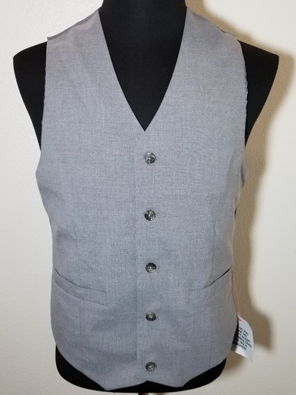 ASOS Design Mens Vest Size 38 Reg Gray Business Wedding Church Party Formal NWOT